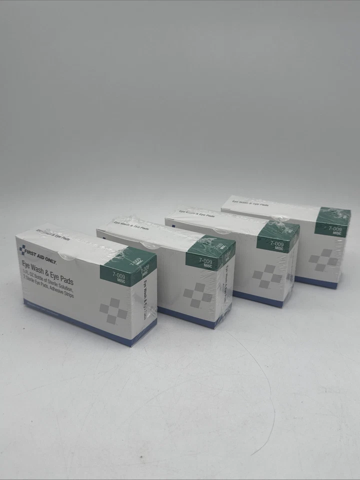 4 Kits 1 Oz Eye Wash Kit FIRST AID ONLY Eye flushing solution With Pads & Strips - Image 3 of 3