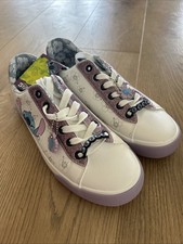 Disney Stitch Women s Size 9.5 Sneakers White Purple Stitch Shoes Lace Up NWT