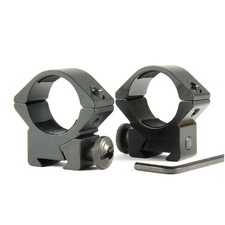 TACFUN 1 Pair 1 inch Ring Low Profile Scope Rings - 3/8" Dovetail Mount