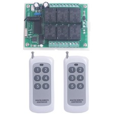DC 12V 6 Channel Wireless Remote Control Switch 433MHz Transmitter