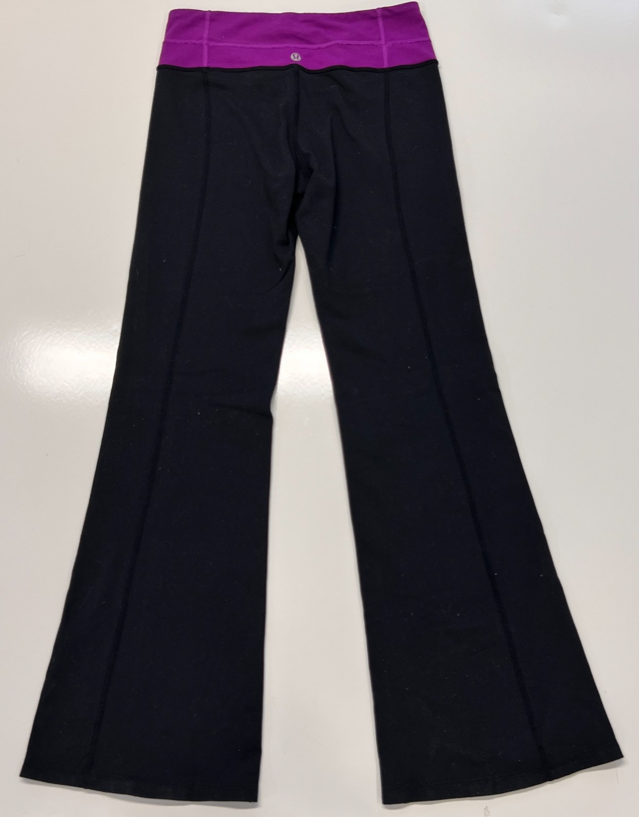 Lululemon Womens Groove Flare Yoga Pants Black Purple Waist 29”