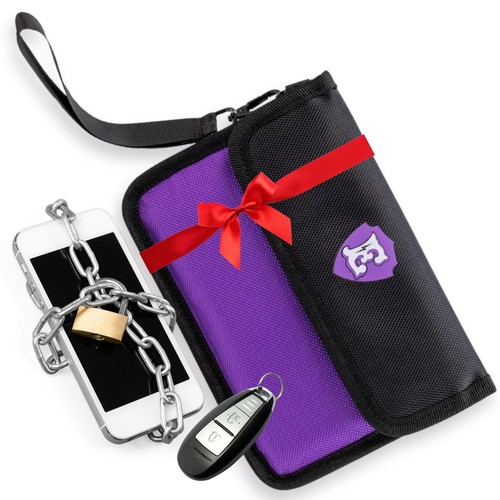 Large Faraday Bags for Phones with Pockets, RFID Blocking Sleeves, Signal Blo...