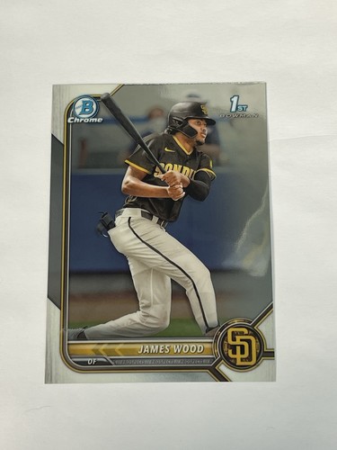 2022 1st Bowman Chrome James Wood BCP-108 San Diego Padres Washington Nationals