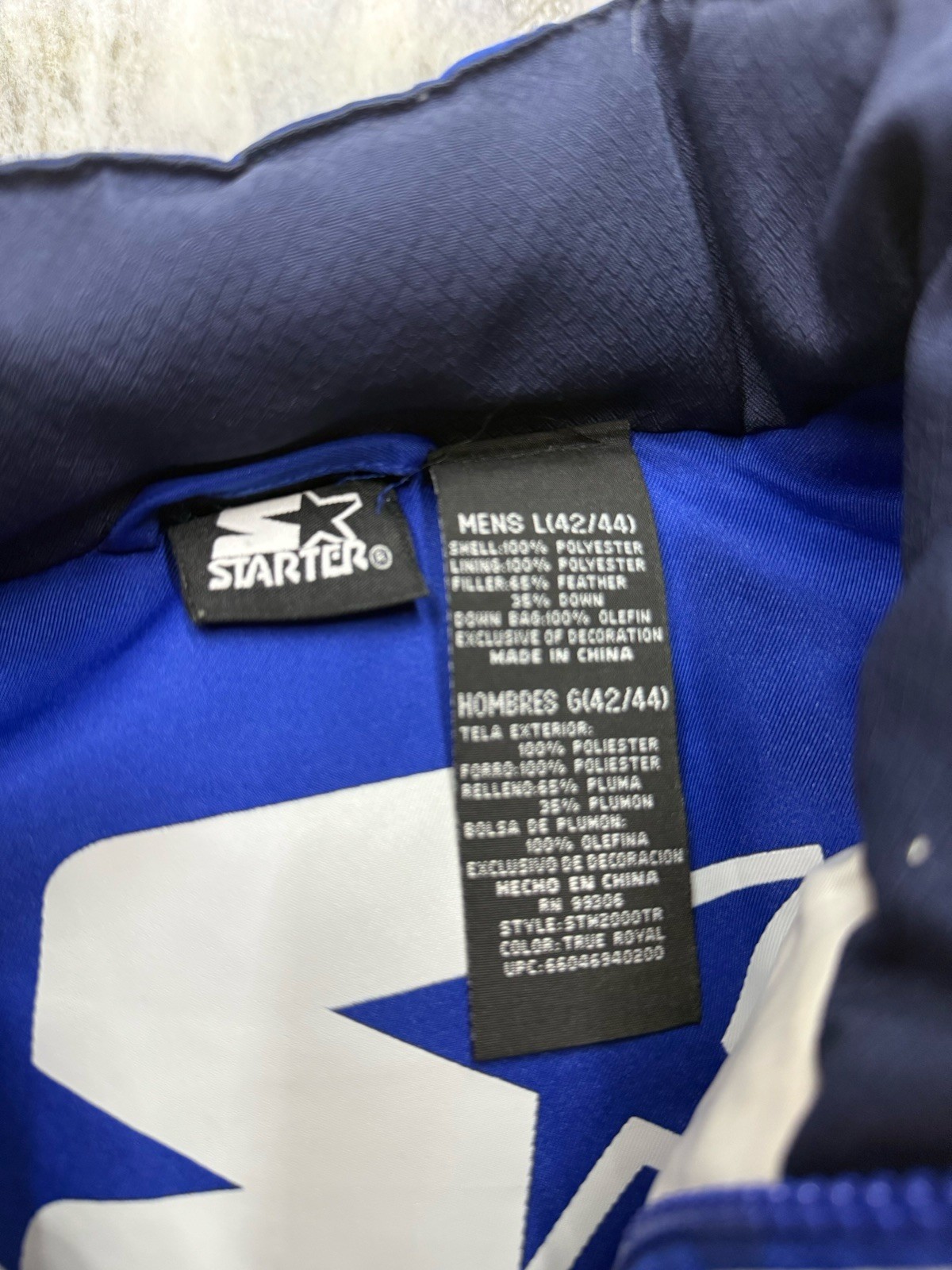 Vintage Starter jacket Down Filled Winter  Mens S… - image 14