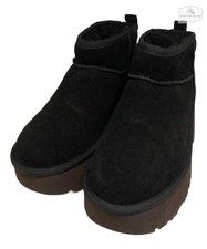 UGG Classic Ultra Mini New Heights Women's Platform Boots Black JP 25cm