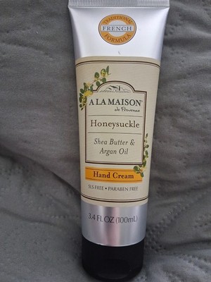 A La Maison Honeysuckle HAND CREAM Shea Butter & Argan Oil 3.4 oz PARABEN FREE