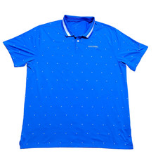 Nike Men 2XL Blue White AOP Dri-FIT Vapor Golf Polo Shirt