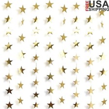 Gold Star Garland Party Decoration Reusable Hanging Decor Celebration Events New