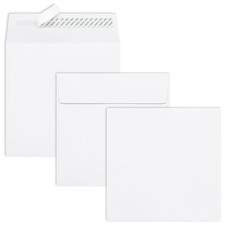 6x6 White Square Envelopes Self Seal