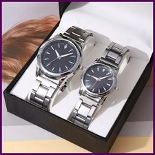 2PCS Couple's Watches Men Business Watch Fashion Analog Women Quartz Watch