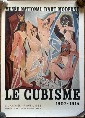 Picasso Original 1953 Plakat Le Cubisme 1907-1914 Musee National D'Art Moderne - Bild 1 von 4