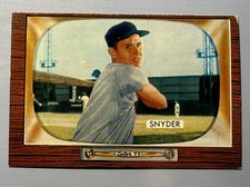 Vintage 1955 Bowman #74 JERRY SNYDER Washington Senators VG