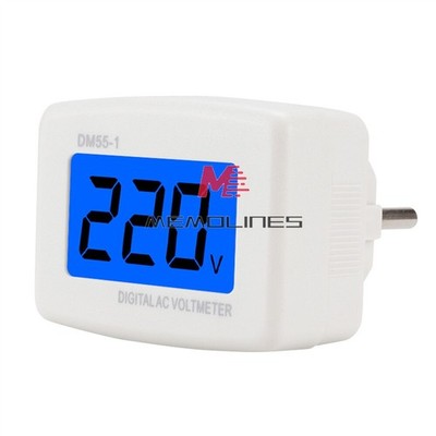 DM55-1 LCD Digital Voltmeter Wall Plug Socket Voltage Tester EU/US 110V-220V *lh