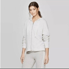 Colsie Size XS Heather GRAY Full Zip Sweatshirt Hoodie Long Sleeve