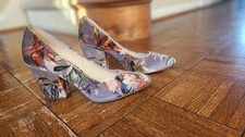Nine West Womens Floral Pointed Toe Size 8.5M Elegant Textile Pumps, Dress Shoes