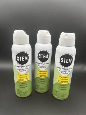 Lot Of 3 STEM Mosquito & Tick Repellent Spray, 4 oz Each   Repels Up To 8 Hrs