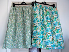 NWOT 2 x Carr Westley cotton summer skirts elasticated waist fully lined size 16