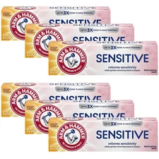 Sensitive Teeth & Gums Toothpaste, 6 Pack, Refreshing Mint, Anticavity Fluoride