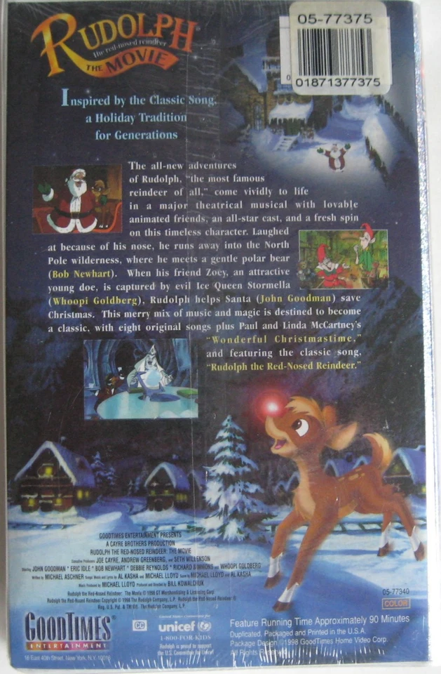 Rudolph the Red-Nosed Reindeer: The Movie (VHS-1998, Clam Shell) New & Sealed Foto 2 de 3