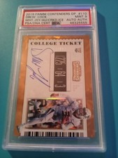 Drew Lock 2019 Panini Contenders Rookie card Auto Cracked Ice numbered /23 PSA 9. rookie card picture