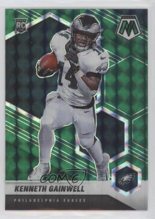2021 Panini Mosaic Rookies Green Mosaic Prizm Kenneth Gainwell #339 2l4