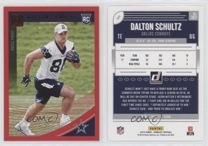 2018 Panini Donruss Rookie Press Proof Red Dalton Schultz #387 Rookie RC