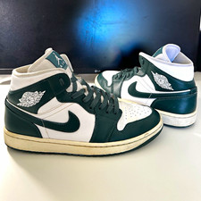 Jordan Air Jordan 1 Mid Herren Sneaker Grün/Weiß Leder EU 42,5 Mid Top
