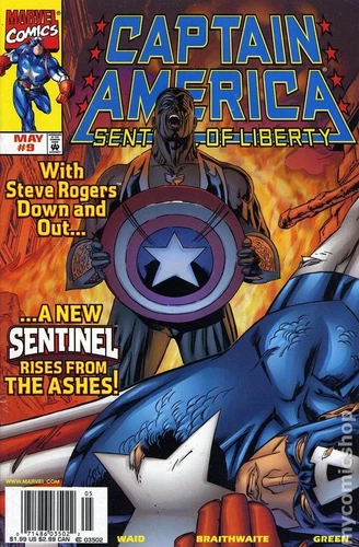 Captain America Sentinel of Liberty #9 VG 1999 Stock Image Low Grade