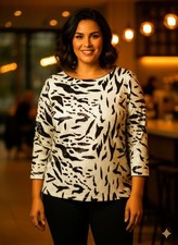 Vintage All Hours Animal-Print Top – XXL – Made in USA