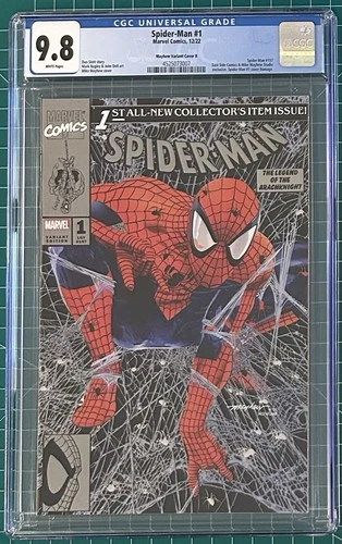SPIDER-MAN #1 CGC 9.8 MIKE MAYHEW HOMAGE TODD MCFARLANE SILVER VARIANT-B RARE