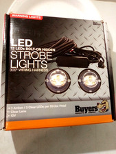 Buyers 8891227 - Bolt-on Mount Amberwhite Led Hideaway Strobe Light Kit New