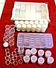 Lot of Plastic Compartmented Storage Boxes With Lids For Beads, Crafts (#6)