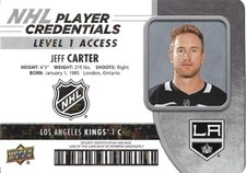 Jeff Carter #NHL-JC - 2018-19 MVP - NHL Player Credentials Access Level 1