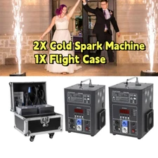 2X600W Cold Spark Machine Stage Effect DMX Firework Event Party Wedding dmx+Case
