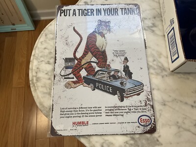 Put a Tiger in Your Tank  12 x 8 inch Metal Sign - New