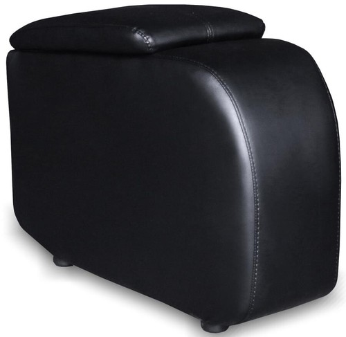 BLACK TOP GRAIN LEATHER MATCH 4 RECLINER 1 CONSOLE THEATER SEATS FURNITURE SET - Picture 2 of 14