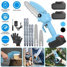 Compact 4In & 6In Mini Chainsaws - Powerful Handheld Rechargeable Tool