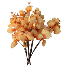 Eucalyptus Orange Artificial 14" Flowers 12 Stems 2 Packs of 6 NEW
