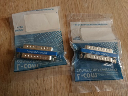 *NEW_ 2 x L- Com DGB25M Adapter Connector / Gender Changer 25 Male-25 Male *NEW* - 第 2/2 張圖片
