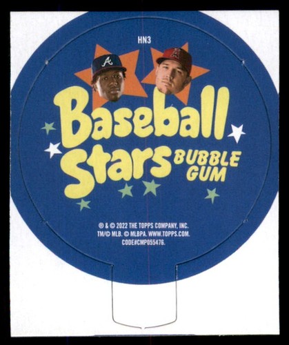 2022 Topps Heritage #HN3 Anthony Rizzo Baseball Stars Bubble Gum - Foto 2 di 2