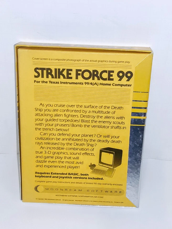 Strike Force 99 Ti-99/4a Versión Disco Caja Instrucciones Moonbeam Software (Raro) Foto 2 de 4