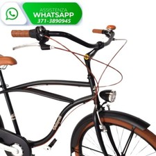 Bicicletta CRUISER VELOPOLI 26" + Sella COMODA e CAMBIO 6 Marce / NERO MARRONE