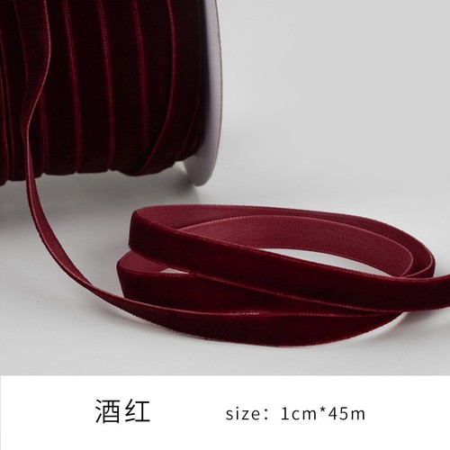 45M Soft Velvet Ribbon Trims Single Face Velour Webbing for Floral Craft Costume - Picture 16 of 23