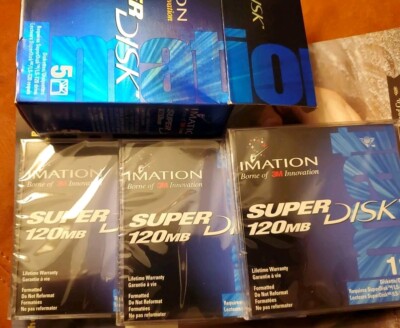 Imation Super Disk 120 MB  Secured Encryption Technology 3 sealed LS 120