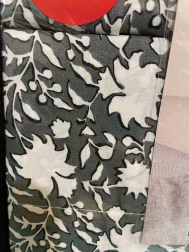 Ellen Degeneres 6-teiliges Bettwäsche-Set grau "Block Floral" King ~ NEU - Bild 2 von 6