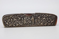 Vintage Silver Plate Repousse Comb Cover and Comb