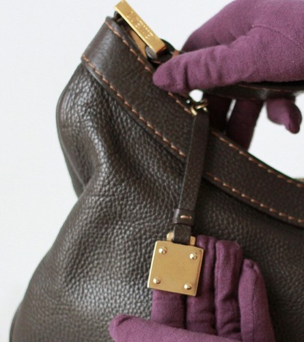 LOEWE Brown Leather Hobo Shoulder Bag - Afbeelding 8 van 13