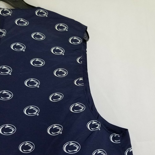 Penn State Vest Open Front Nittany Lion Head Logo M USA Made PSU Happy Valley - Picture 8 of 10