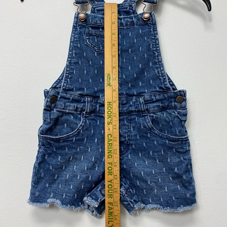 Genuine Kids Overall Shorts Stretchy Blue Jean Denim 5T Summer Girls Bottoms - Image 4 of 4