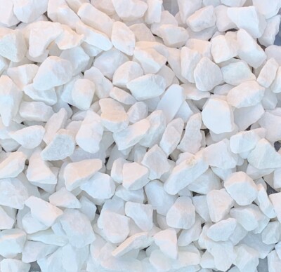 1 kg Deko weiß Gartenstein Kiesel Felsen Denkmal Grab Hochzeit Deko